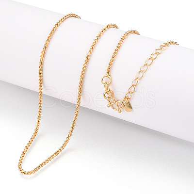 Brass Wheat Chain Necklaces NJEW-N054-08G-1