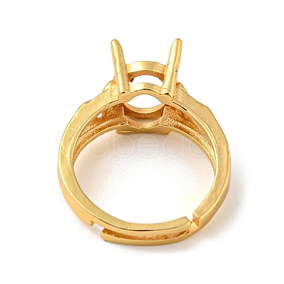 Adjustable Brass Finger Ring Components KK-WH0063-11G-1