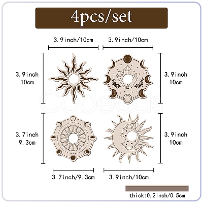 Mini Wood Crystal Ball Display Bases DJEW-WH0019-004-1