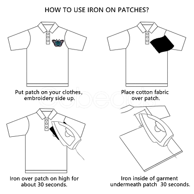 Computerized Embroidery Cloth Iron on/Sew on Patches DIY-H100-12-1