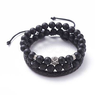 Unisex Stretch Bracelets Sets BJEW-JB04843-1