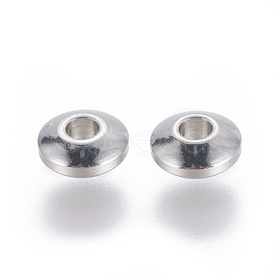 Tarnish Resistant 202 Stainless Steel Spacer Beads STAS-F205-09P-1