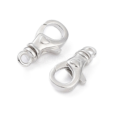 Anti-Tarnish Rhodium Plated 925 Sterling Silver Swivel Clasps STER-K173-22P-1