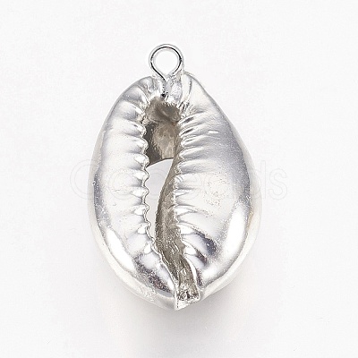 Electroplated Shell Pendants BSHE-E024-02S-1