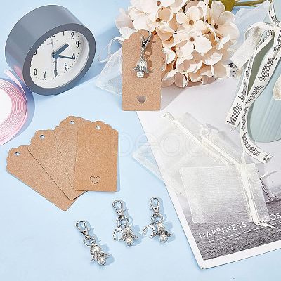 PandaHall Elite DIY Angel Series Keychain Gift Kits DIY-PH0001-22-1