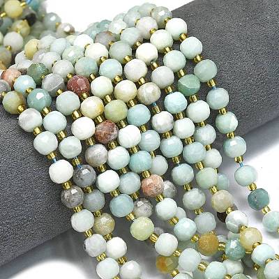 Natural Flower Amazonite Beads Strands G-K389-E72-01-1