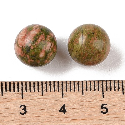 Natural Unakite No Hole Sphere Beads G-K353-04A-05-1