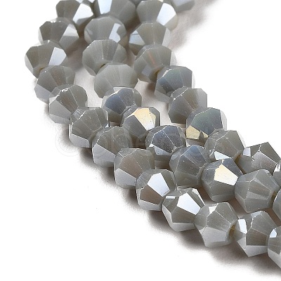 Opaque Solid Color Electroplate Glass Beads Strands X1-GLAA-F029-P4mm-A14-1