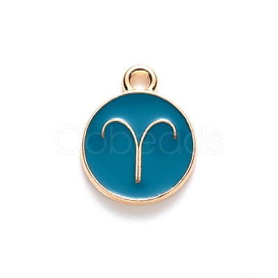 Alloy Enamel Pendants ENAM-S124-01B-05A-1