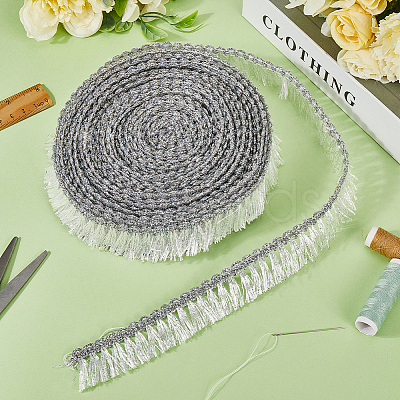 Polyester Tassel Lace Ribbons DIY-WH0530-70A-1