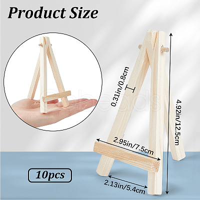 Foldable Wood Triangle Easel WOOD-WH0022-55A-1