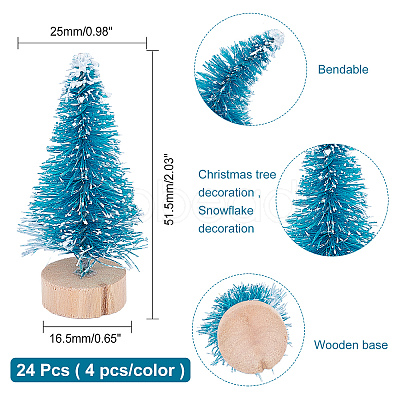 Christmas Tree Plastic Home Ornaments DJEW-WH0015-04-1