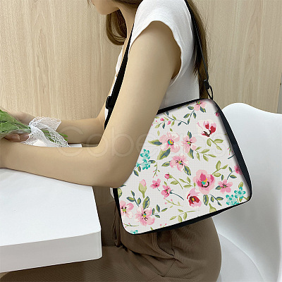 Flower Printed Polyester Shoulder Bags PW-WG4B978-02-1