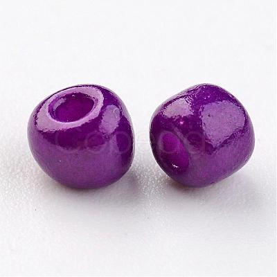 6/0 Baking Paint Glass Seed Beads X-SEED-S003-K13-1