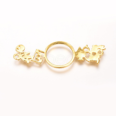 Alloy Open Back Bezel Links PALLOY-WH0065-73G-1