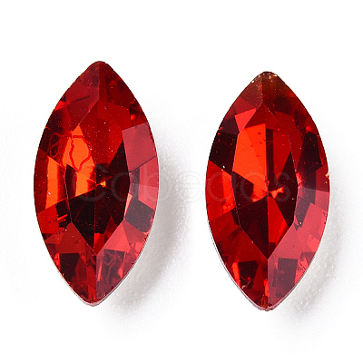 Pointed Back Glass Rhinestone Cabochons RGLA-T083-9x18mm-07-1