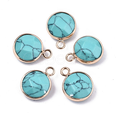 Synthetic Turquoise Pendants G-T131-101E-1