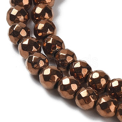 Non-magnetic Synthetic Hematite Beads Strands G-G092-4mm-1