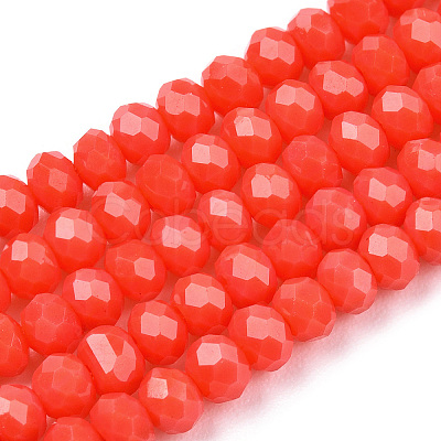 Opaque Solid Color Glass Beads Strands EGLA-A034-P1mm-D03-1