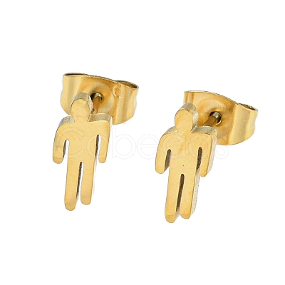 304 Stainless Steel Stud Earrings EJEW-G384-02D-1