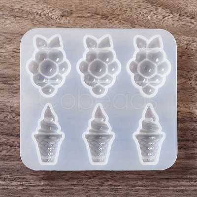 DIY Grapes & Ice Cream Ornament Silicone Molds DIY-E055-27-1