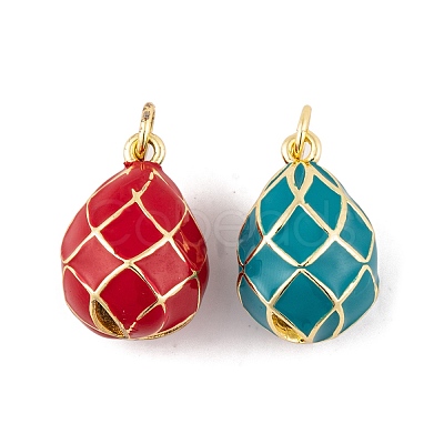 Brass Enamel Pendants KK-E112-18G-1