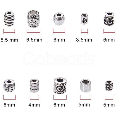 Tibetan Style Alloy Spacer Beads TIBEB-PH0004-11AS-1