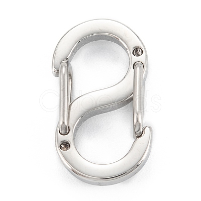 Non-Tarnish 304 Stainless Steel S-Hook Clasps STAS-C024-02C-P-1