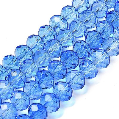 Transparent Painted Glass Beads Strands DGLA-A034-T6mm-A01-1