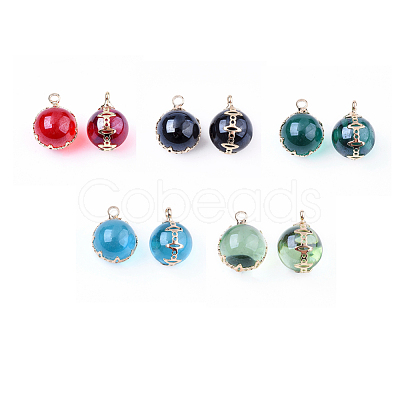 Transparent Glass Pendants X-GLAA-T007-04-M-1