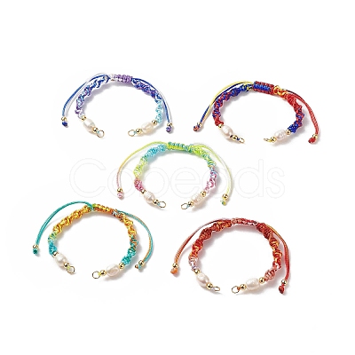 Gradient Color Polyester Cord Braided Bracelets AJEW-JB01145-1