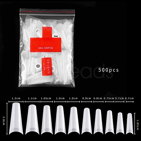 Half Cover Stiletto Square False Nail Tips MRMJ-T078-239B-1