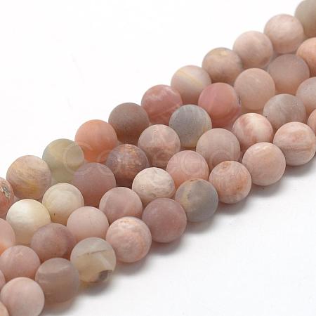Natural Sunstone Beads Strands G-R446-10mm-36-1