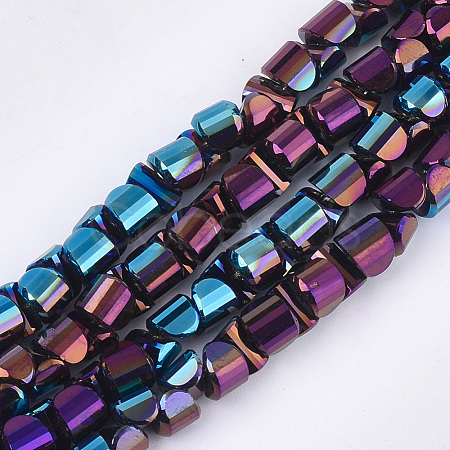 Electroplate Glass Beads Strands EGLA-S179-01B-B01-1