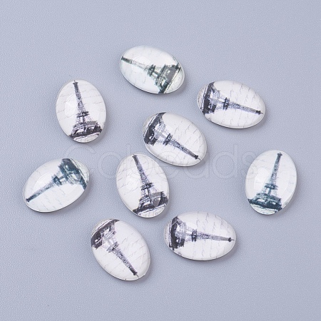 Tempered Glass Cabochons GGLA-R186-1-1