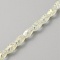 Transparent Electroplate Glass Beads, Faceted Oval with Arrows Pattern, Light Yellow, 10x6mm, Hole: 1.2mm