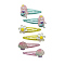 Cute Children's Hair Clips, Plastic Snap Hair Clips for Girl, Mermaid, 40x18~23mm, 1Pc/style