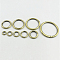 Alloy Spring Gate Rings, for Handbag Ornaments Decoration, Ring, Brushed Antique Bronze, 17x3.5mm, Hole: 10mm