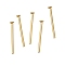 Brass Flat Head Pins, Lead Free & Cadmium Free, Real 24K Gold Plated, 10x0.8mm, Head: 1mm