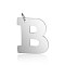 Tarnish Resistant 201 Stainless Steel Pendants, Letter, Stainless Steel Color, Letter.B, 29.5x26x1.5mm, Hole: 4.5mm