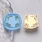 Geometric Flower Frame Brass Stamp Heads, for Wax Seal Stamp, Wedding Invitations Making, Round, 27.5x26x14.5mm, Hole: 7mm