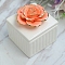 Porcelain Jewelry Boxes, for Jewerly Dispaly, Flower, Orange, 70x70x75mm