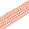 Electroplate Glass Beads Strands, Pearl Luster Plated, Faceted, Rondelle, PeachPuff, 2.9~3.3x2mm, Hole: 0.8mm, about 145~150pcs/strand, 34~35cm