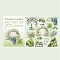 30Pcs PET Self-Adhesive Stickers, DIY Flower & Garden Decoration, Light Green, 40~77x25~92x0.1mm, pack: 130x30x3mm, 30pcs/set