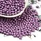 Baking Painted Glass Seed Beads, Oval, Medium Orchid, 5x3.5mm, Hole: 0.8mm, about 5000pcs/pound