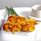 Plastic Simulation Calla Lily, for Wedding Home Living Room Table Decoration, Orange, 340mm