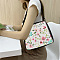 Flower Printed Polyester Shoulder Bags, for Women Bags, Rectangle, Colorful, 28.5x24x7.5cm