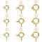 GOMAKERER 925 Sterling Silver Spring Ring Clasps with Open Jump Rings, Golden, Clasps: 9~11.5x7~9.5x1.5~2mm, Hole: 1.5~2mm, 12pcs; Rings: 24 Gauge, 3x0.5mm, Inner Diameter: 2mm, 12pcs