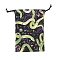 Snake Theme Rectangle Velvet Printed Storage Bags, Drawstring Pouches Tarot Packaging Bags, Snake, 18x13cm