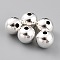 Brass Beads, Long-Lasting Plated, Round, 925 Sterling Silver Plated, 8mm, Hole: 1.8mm